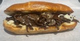 Philly Cheese Steak Sandwich with Onions & Bell Peppers