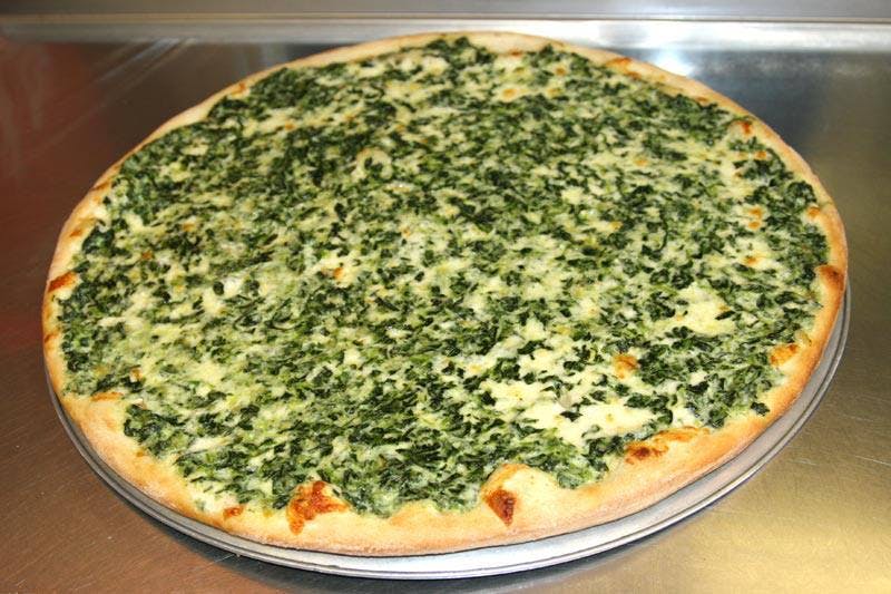 Spinach Alfredo Pizza