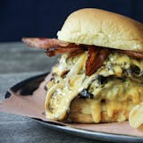 Grilled Cheddar Bacon Double Burger