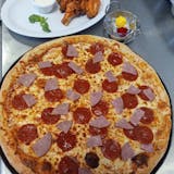 Large Two Topping Pizza & 8 Wings Special
