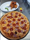 Large Two Topping Pizza & 8 Wings Special