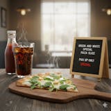 Green and White Special Pizza Slice Pick Up Only