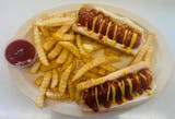 2 Jumbo Hot Dogs with Fries
