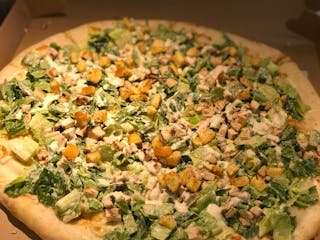 Grilled Chicken Caesar Salad Pizza!!