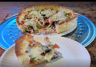 Five Topping Cheese & Sauce Pizza