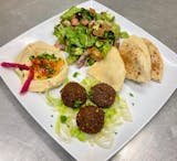 1. Hummus, Falafel, Fattoush Salad & Pita Plate