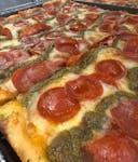 Sicilian panPestoroni Pizza