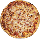 Thin Crust Lake Shore Luau Pizza