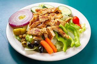 Chicken Salad On Top of Garden Salad