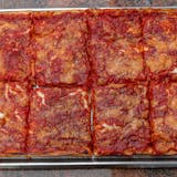 Upside Down Sicilian Pizza Slice