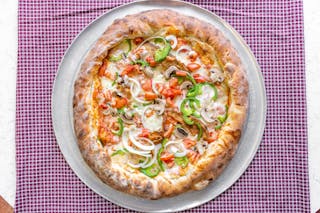 Vegetarian Deluxe Stuffed Pizza