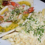 Shrimp Scampi with Penne Alfredo