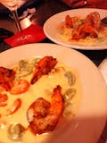 Tri Color Tortellini in Alfredo Sauce & Shrimp