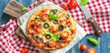 Mozzarella Pizza with Three Toppings