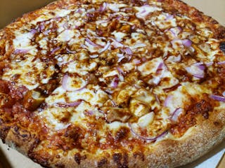 BBQ Chicken with Red Onion Pizza