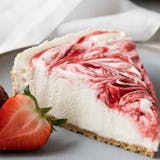 Strawberry topping over cheese