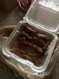 Wings with French Fries and can soda