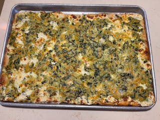 Spinach & Artichoke Sicilian Pizza
