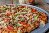 Thin Crust Razorback Supreme Pizza
