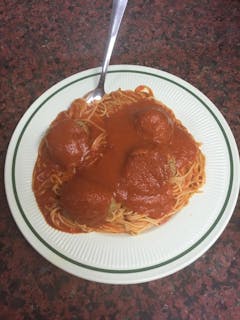 Pasta with Two Meatballs