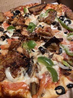 Veggie Delight Greek Style Pizza