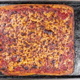 1948 Style Tomato Pie with Grated Cheese Pizza
