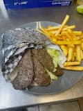 Lamb and beef Gyro with fries