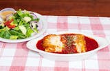 Meat Lasagna & Small Garden Salad Lunch