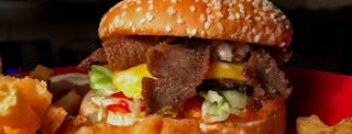 Cheeseburger with Gyro Meat