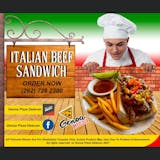 Italian Beef with Cheese Sandwich