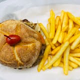 B.B.Q. Buger Sandwich with Fries