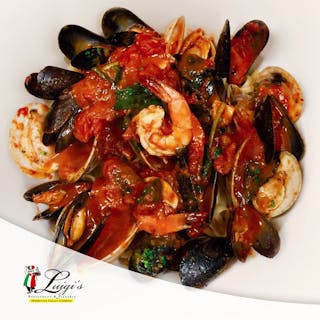 Seafood Combination over Linguini