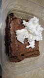 chocolate brownie with frosting