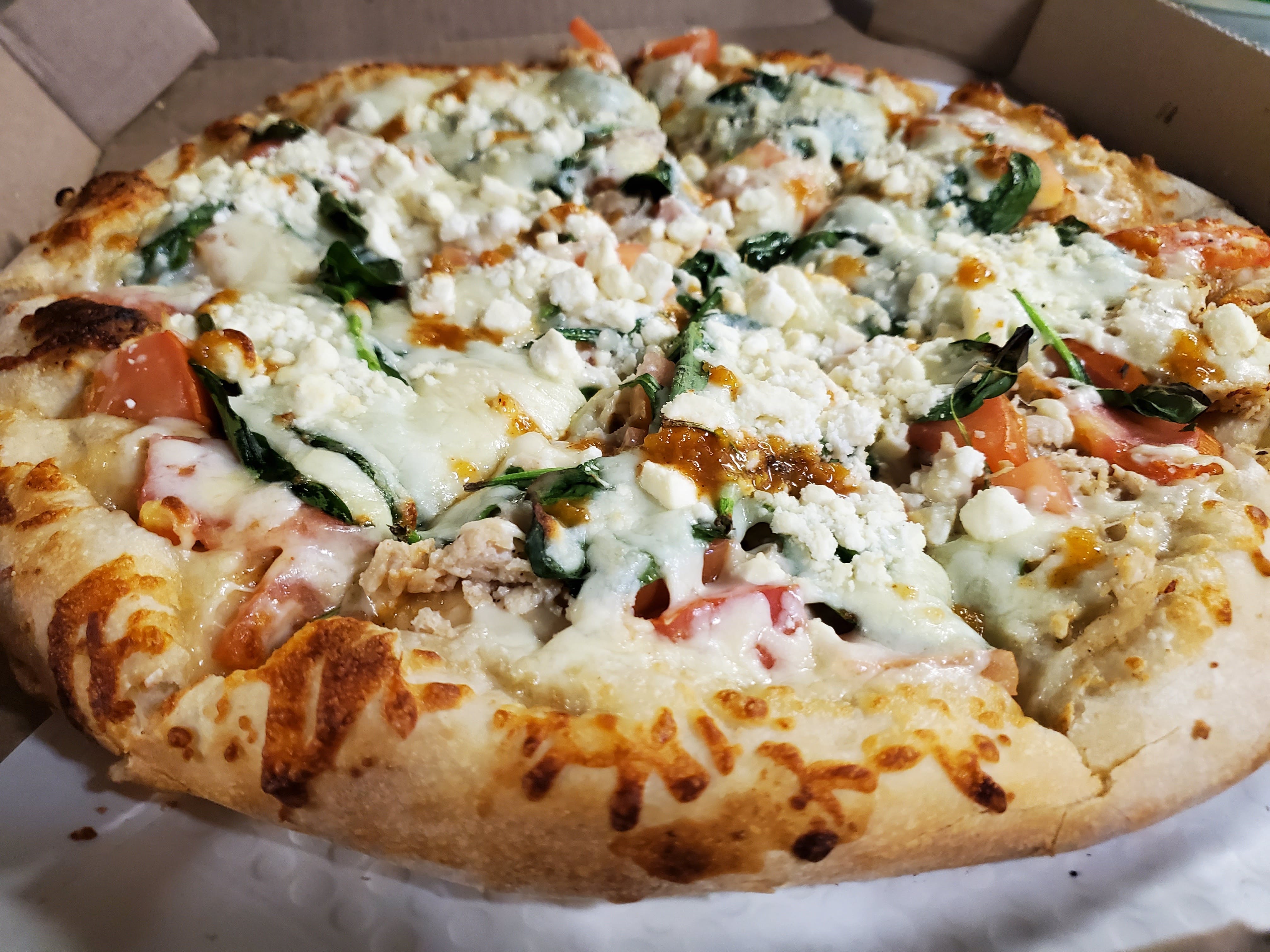 Pizza of The Month - Detroit Featured Garden Garlic Pizza