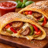 Sausage, Peppers, Onions Stromboli