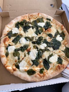Spinach White Pizza