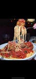 Spaghetti with Meatballs with Salad & Dessert Special