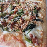Broccoli Rabe & Hot Sausage White Pizza