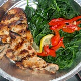 Marinated Grilled Chicken Sauteed with Broccoli Rabe
