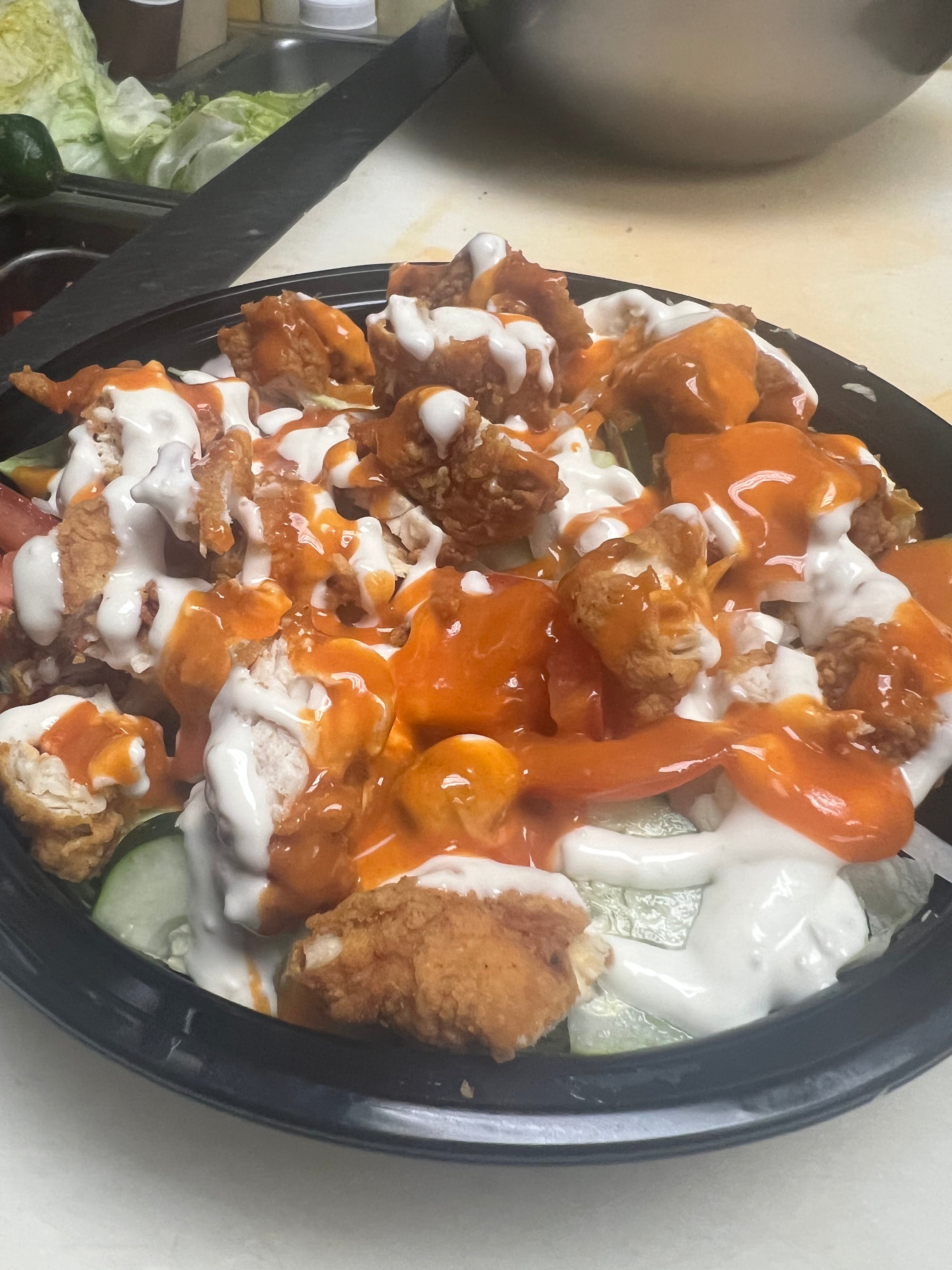 Buffalo Crispy Chicken Salad