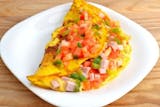 Grilled chicken, peppers, onion and jack Cheese Omelet Breakfast