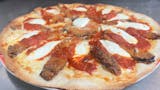 Eggplant parmesan pizza.