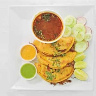 1) Birria Tacos with consome