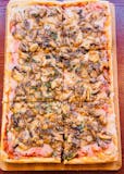 Wild Mushroom Sicilian Pizza pie