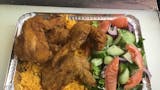 Chicken Tendor with Rice & Salad