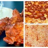 DEAL#1-1 XL CHEESE, 1 XL PEPPERONI +12 WINGS