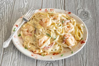 Pasta with Shrimp Alfredo