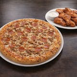 Large Pizza with Two Toppings & 10 Wings Special