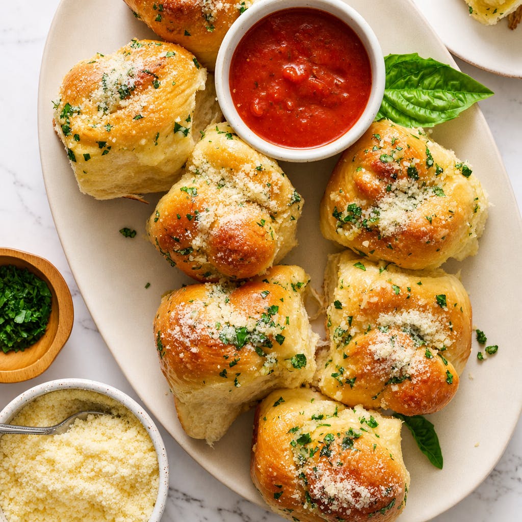 Garlic Knots with Marinara