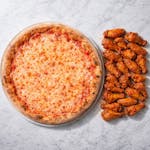 Large Cheese Pizza & 20 Chicken Wings